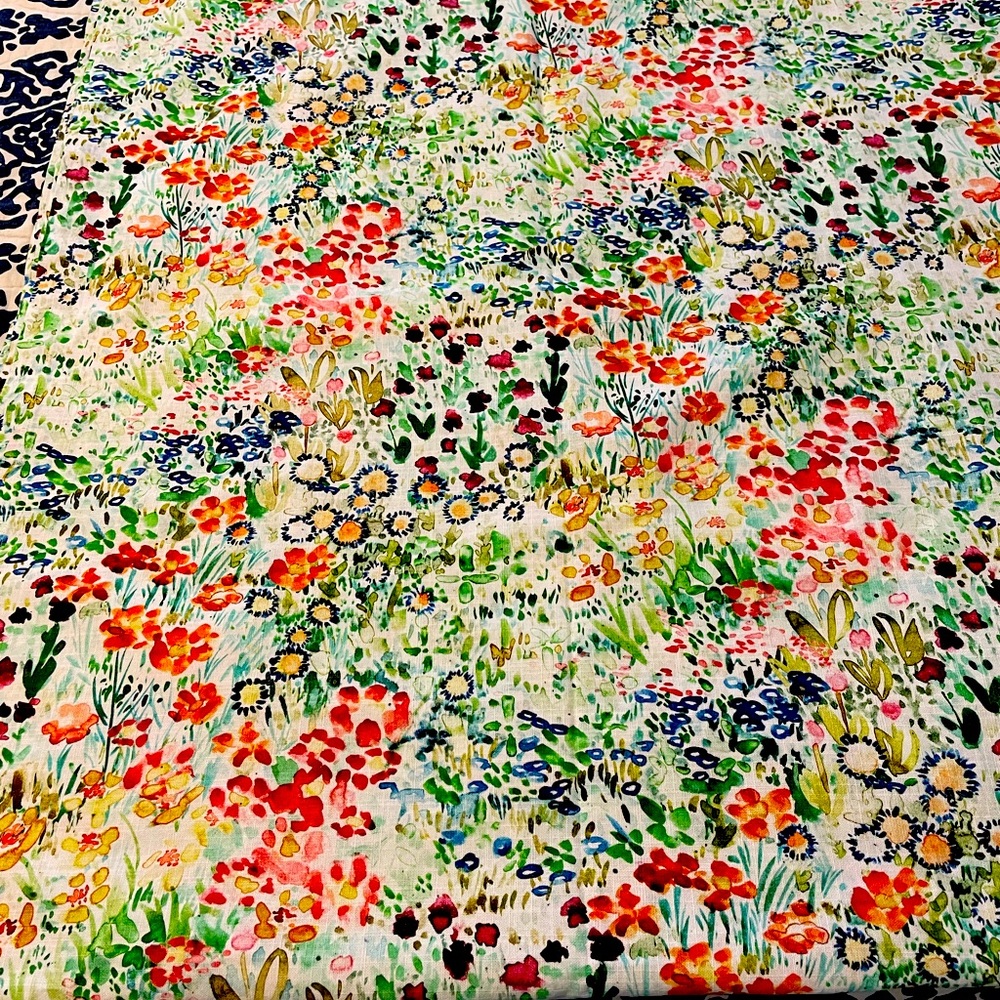 Anthropologie floral print shower curtain